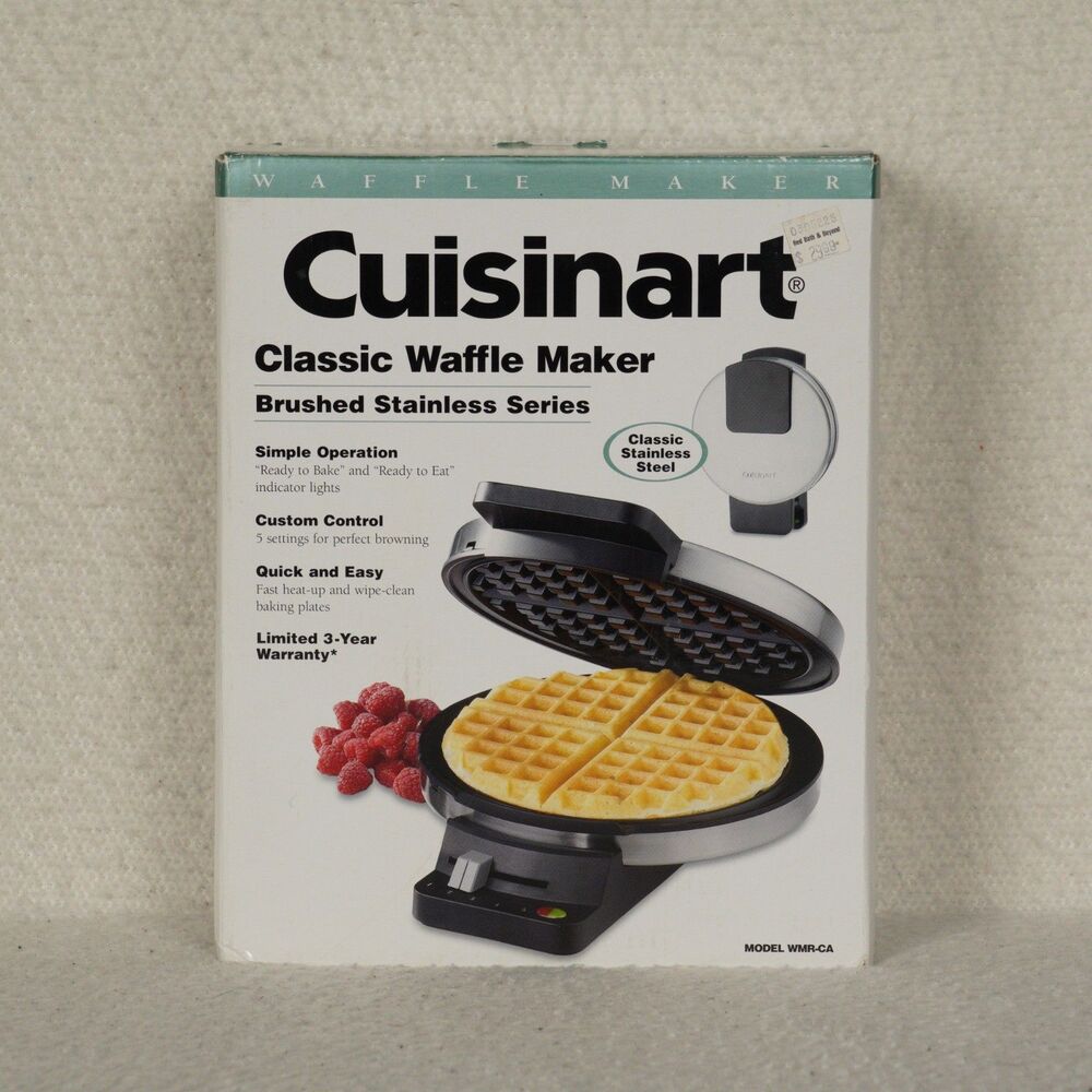 Cuisinart Classic Waffle Maker Brushed Stainless Steel 5 Settings Model WMR-CA